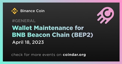 Wallet Maintenance for BNB Beacon Chain (BEP2)