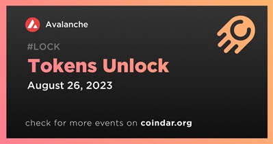2.78% of AVAX Tokens Will Be Unlocked on August 26th