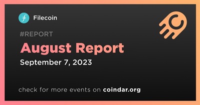 Filecoin Releases Monthly Report on September 7