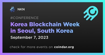NKN to Participate in Korea Blockchain Week in Seoul on September 7th