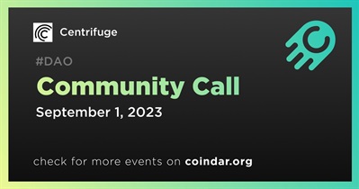 Centrifuge to Host a Community Call on September 1st