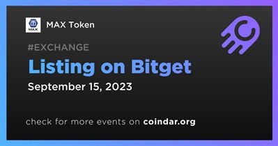 MAX Token to Be Listed on Bitget on September 15th