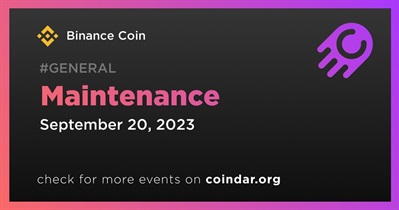 Binance Coin to Conduct Scheduled Maintenance on September 20th