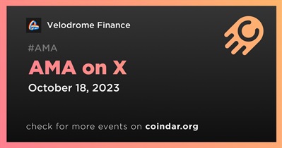 Velodrome Finance to Hold AMA on X on October 18th
