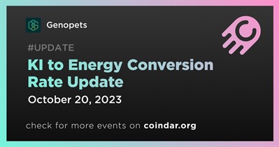 Genopets to Update KI to Energy Conversion Rate on October 20th