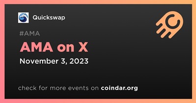 Quickswap to Hold AMA on X on November 3rd