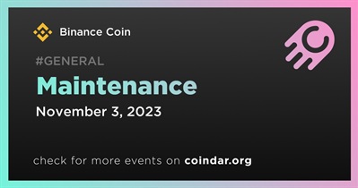 Binance Coin to Conduct Scheduled Maintenance on November 3rd