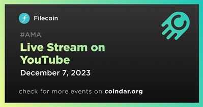 Filecoin to Hold Live Stream on YouTube on December 7th