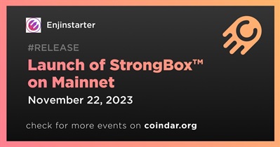 Enjinstarter to Launch StrongBox™ on Mainnet