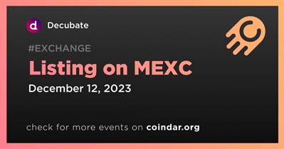 Decubate to Be Listed on MEXC on December 12th