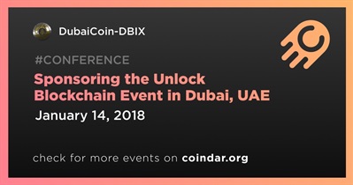 Sponsoring the Unlock Blockchain Event in Dubai, UAE