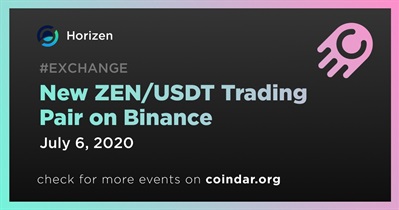 New ZEN/USDT Trading Pair on Binance
