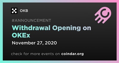 Withdrawal Opening on OKEx