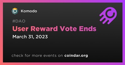 User Reward Vote Ends