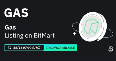Gas to Be Listed on BitMart on November 16th