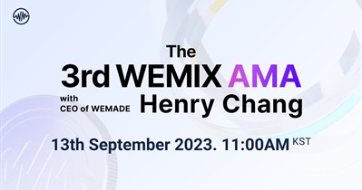 Wemix to Hold Live Stream on YouTube on September 12th