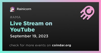 Rainicorn to Hold Live Stream on YouTube on September 19th