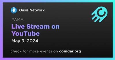 Oasis Network to Hold Live Stream on YouTube on May 9th