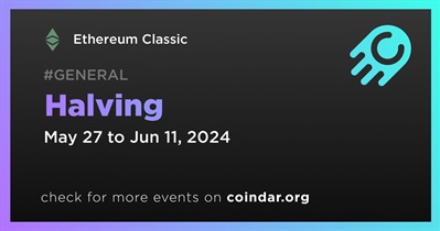 Ethereum Classic to Undergo Halving on May 31st