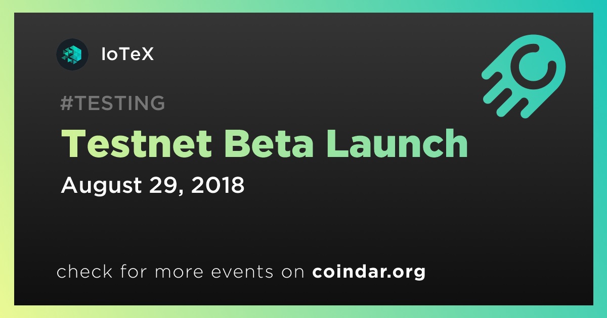 Lançamento Beta da Testnet