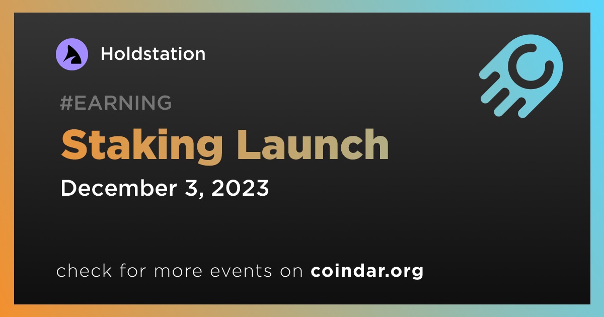 Holdstation to Launch Staking on December 3rd — Coindar