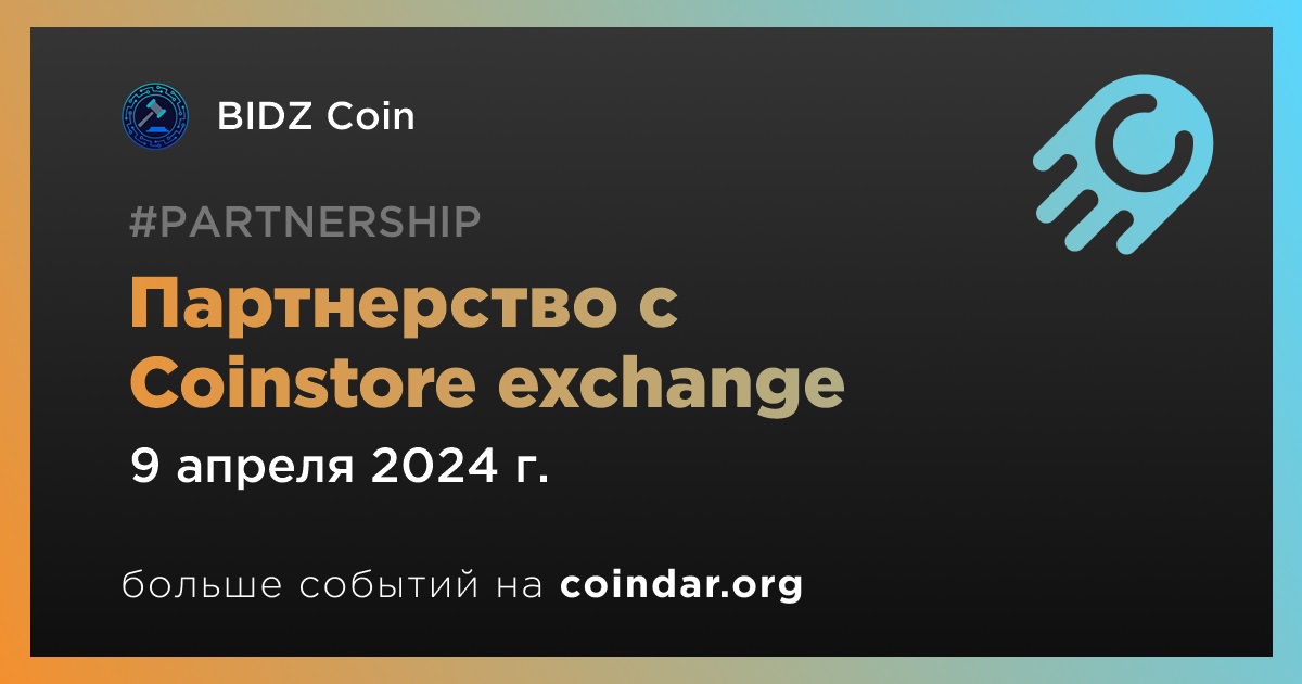 BIDZ Coin Coinstore exchange Coindar