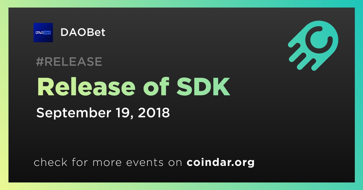 Release of SDK