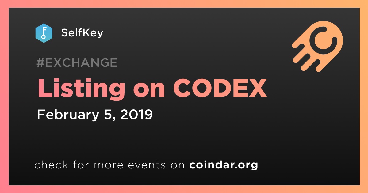 CODEX पर लिस्टिंग