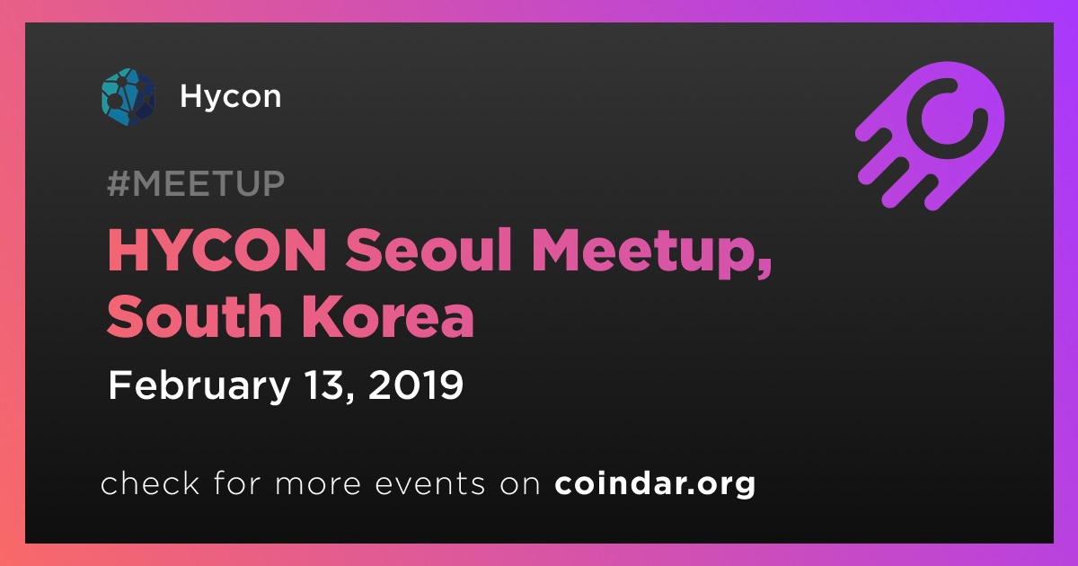 HYCON Seoul Meetup, South Korea