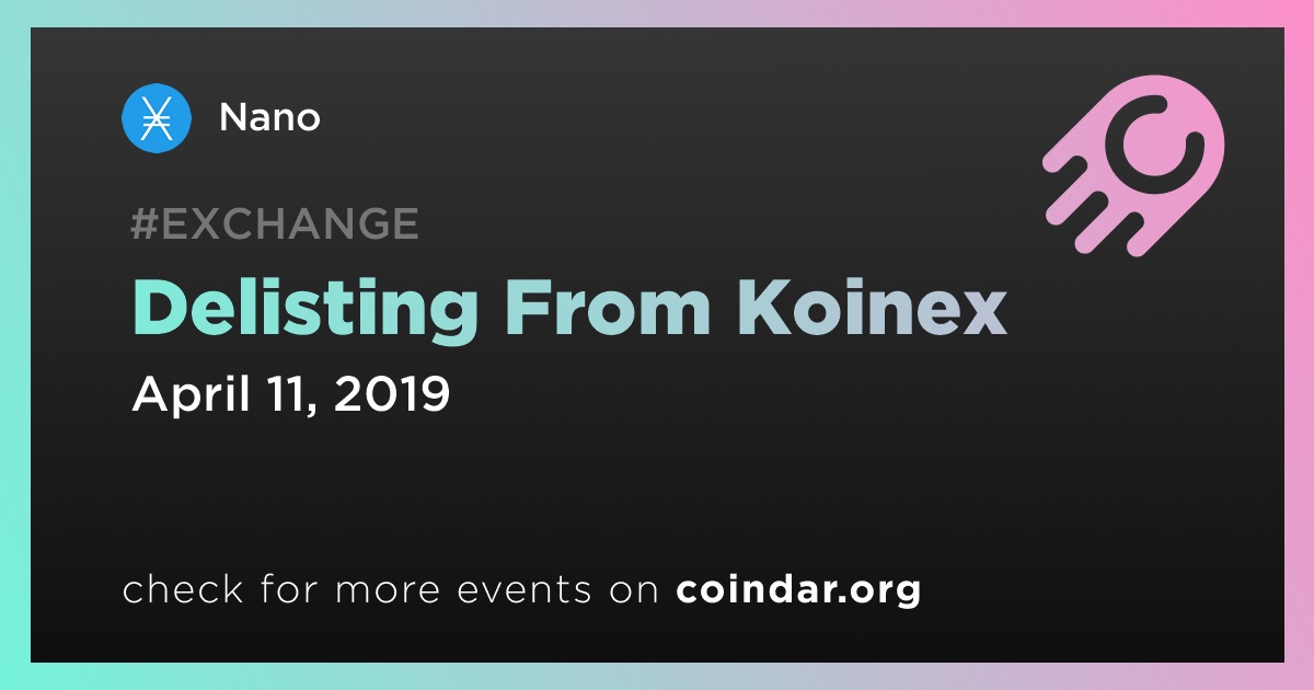 Delisting From Koinex