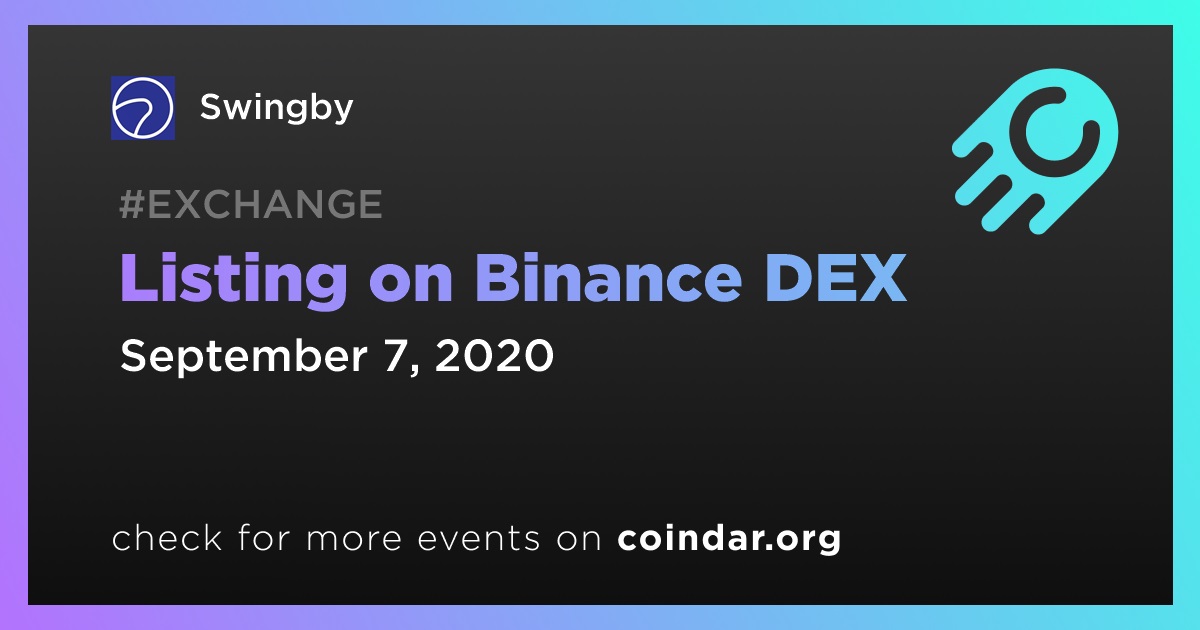 swingby listed on binance