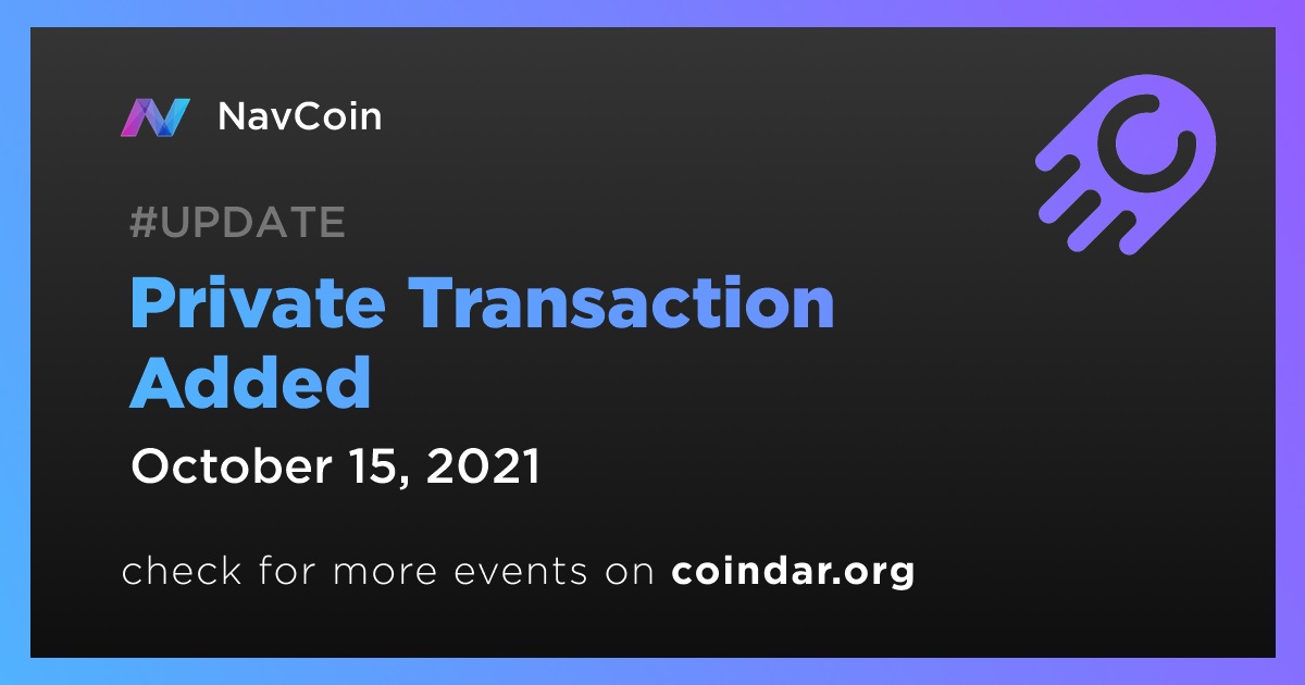 Private Transaction Added