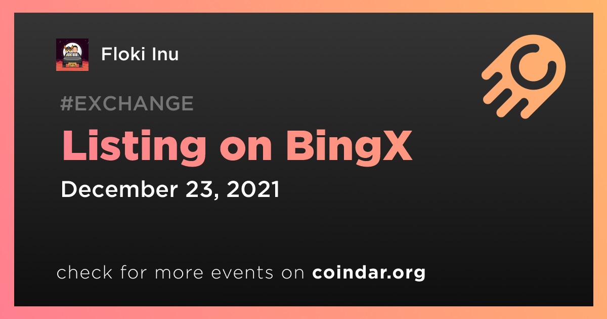 Listing on BingX