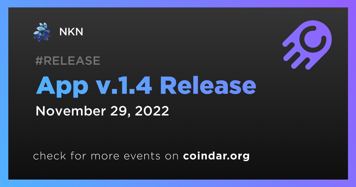App v.1.4 Release