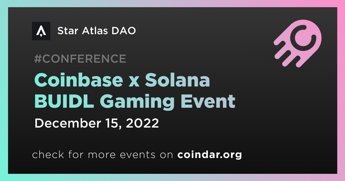 Evento de jogos Coinbase x Solana BUIDL