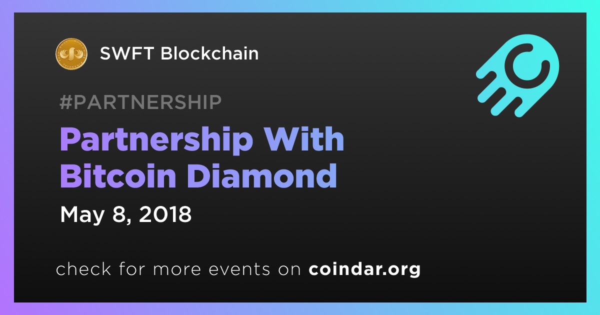 Partnership With Bitcoin Diamond