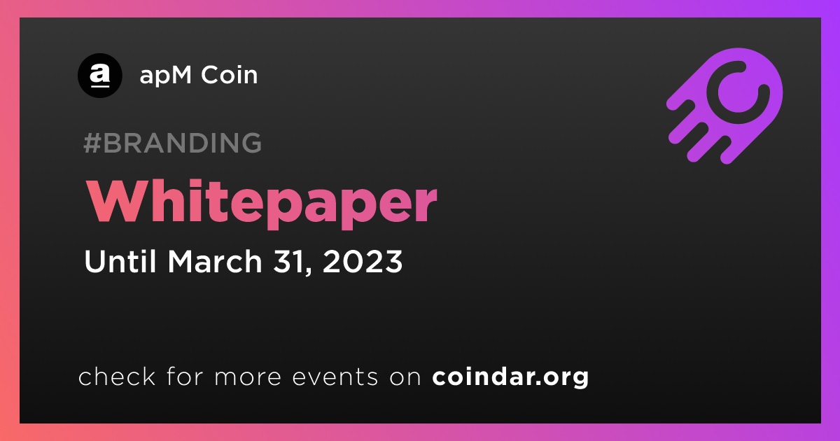 apM Coin APM Whitepaper Coindar