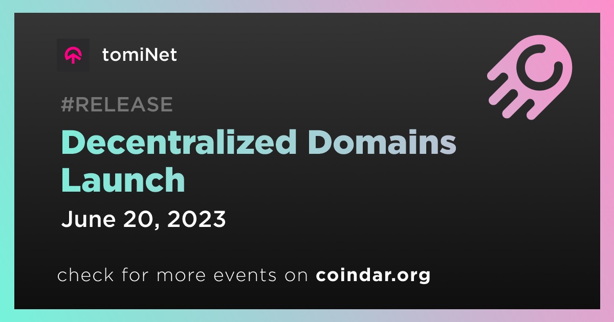 Decentralized Domains Launch