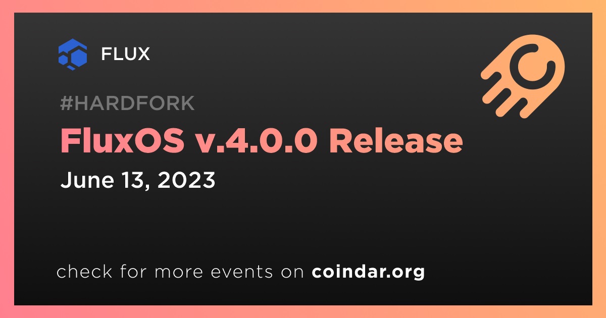 FluxOS v.4.0.0 Release