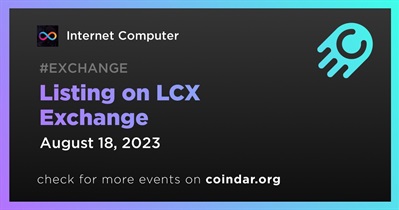 ICP to Be Listed on LCX Exchange on August 18th