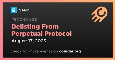 SAND to Be Delisted From Perpetual Protocol on August 17th