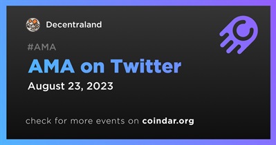 Decentraland to Hold AMA on Twitter on August 23rd