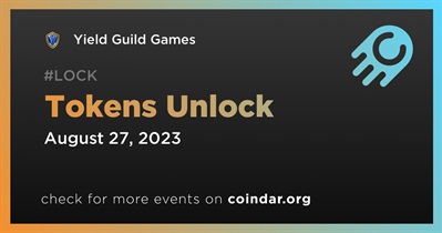 6.6% of YGG Tokens Will Be Unlocked on August 27th