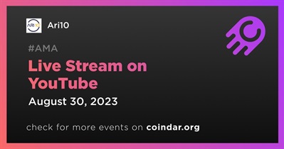 Ari10 to Hold Live Stream on YouTube on August 30th