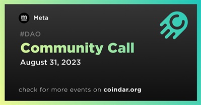 Meta to Host a Community Call on August 31st
