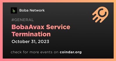 Boba Network to Terminate BobaAvax Service on October 31st