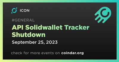 ICON to Turn Off API Solidwallet Tracker on September 25th