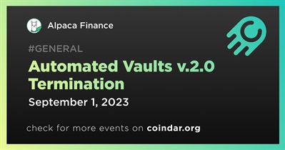 Alpaca Finance to Sunset Remaining Automated Vaults (AVv2) on September 1st