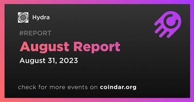 Hydra Releases Monthly Report for August