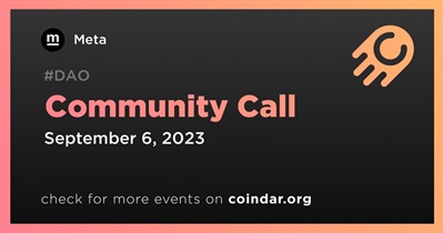 Meta to Host Community Call on September 6th